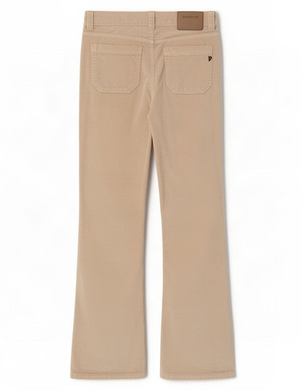 Damskie sztruksowe spodnie Dondup Flare W29 L32 Off White Cotton