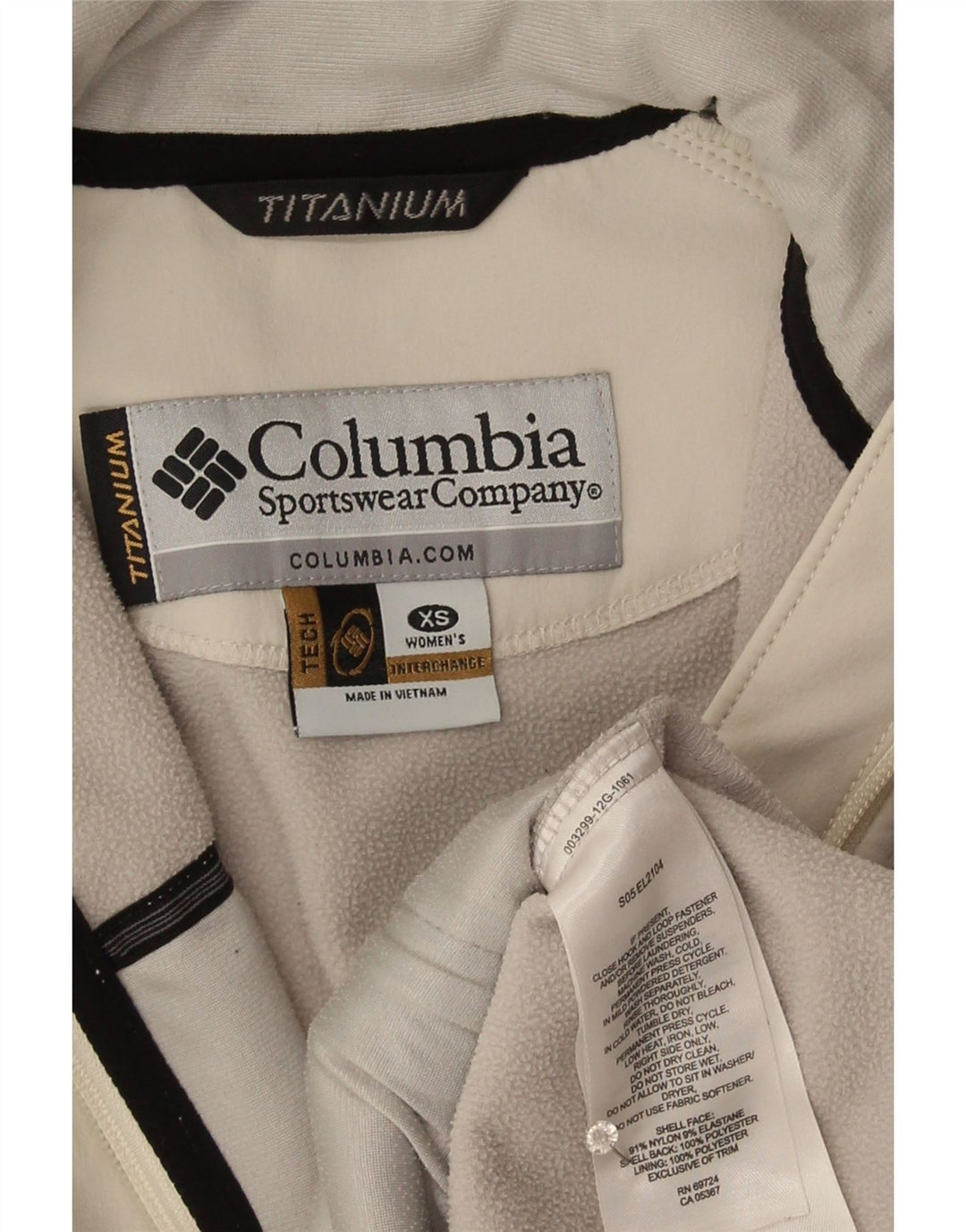 Damska kurtka wiatrówka Columbia Titanium UK 6 XS Szary nylon