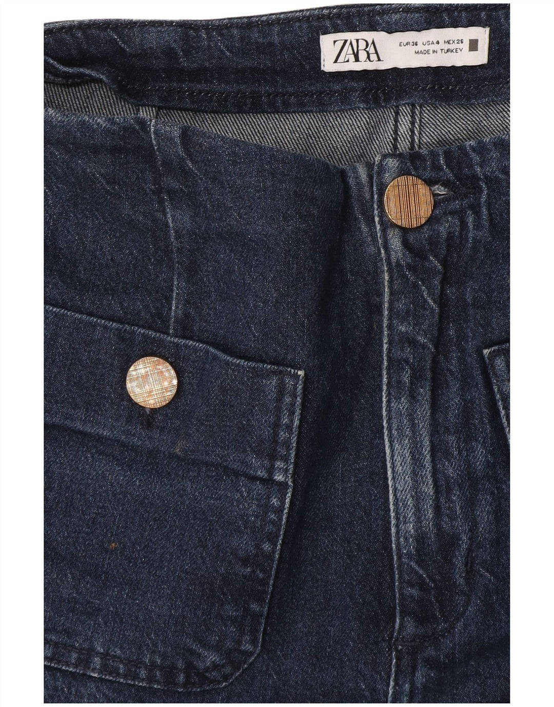 Jeansy damskie Bootcut Zara EU 36 XS W26 L28 Granatowe