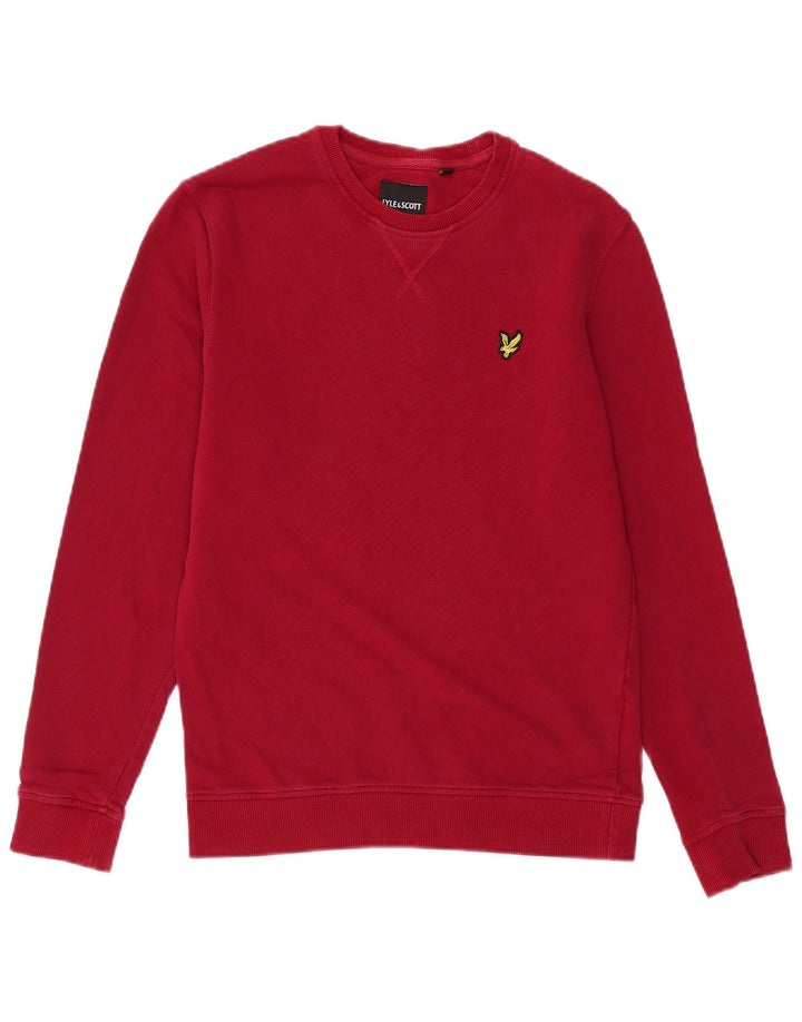 Męski sweter LYLE & SCOTT, mały, czerwony, bawełniany