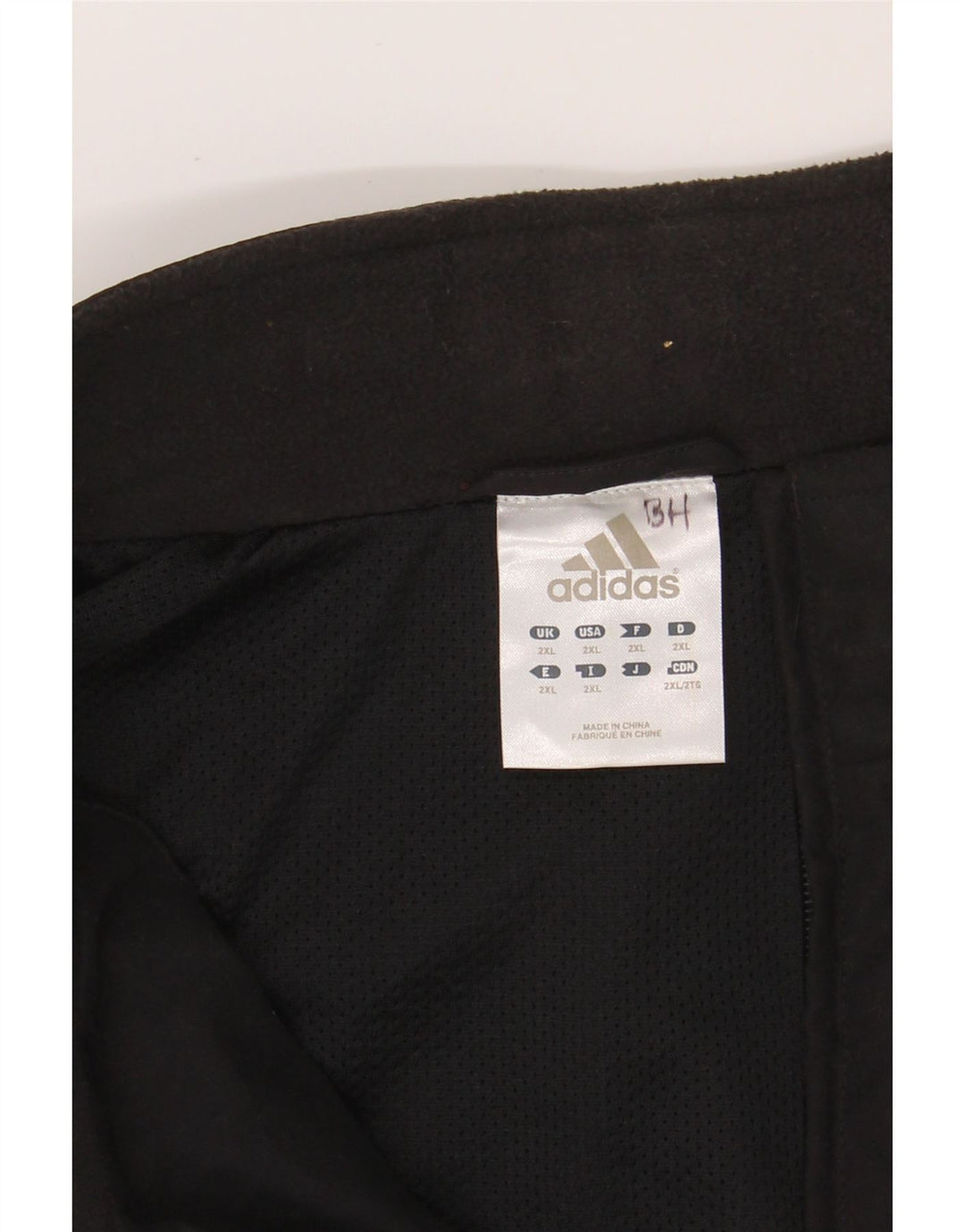 ADIDAS Mens Idaho Basketball Tracksuit Top Jacket 2XL Black Polyester Vintage Adidas and Second-Hand Adidas from Messina Hembry 