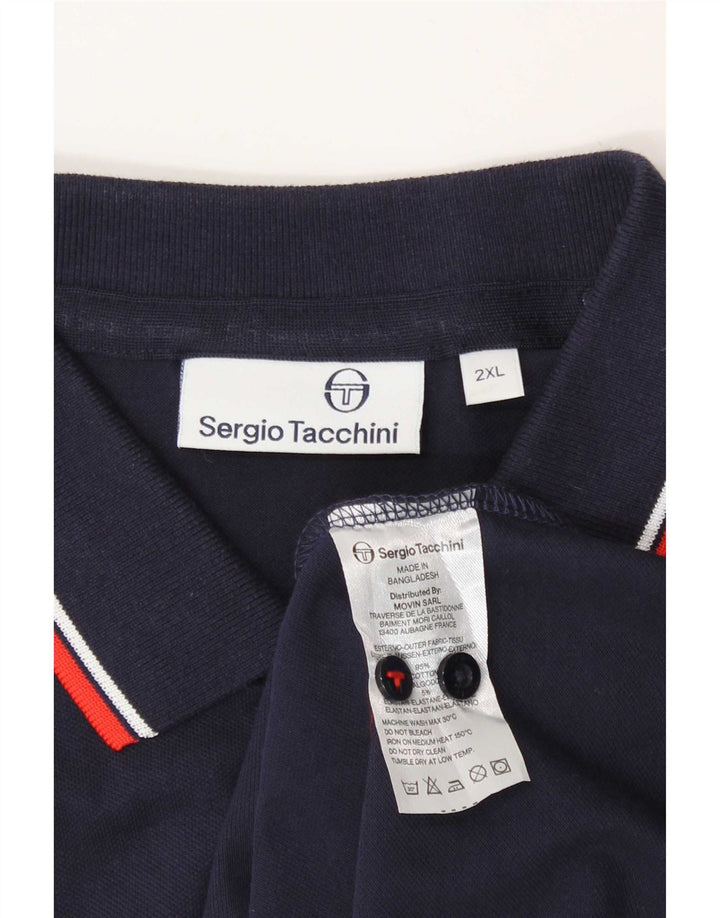Męska koszulka polo Sergio Tacchini 2XL, granatowa, bawełniana