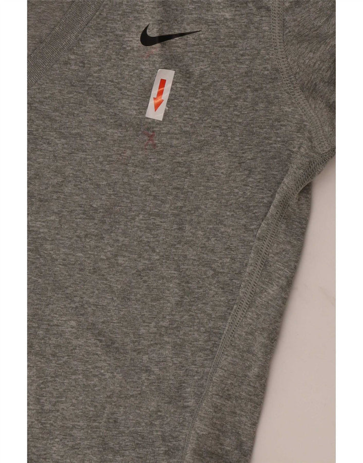 T-shirt damski Nike Top UK 10, mały, szary, nakrapiany poliester