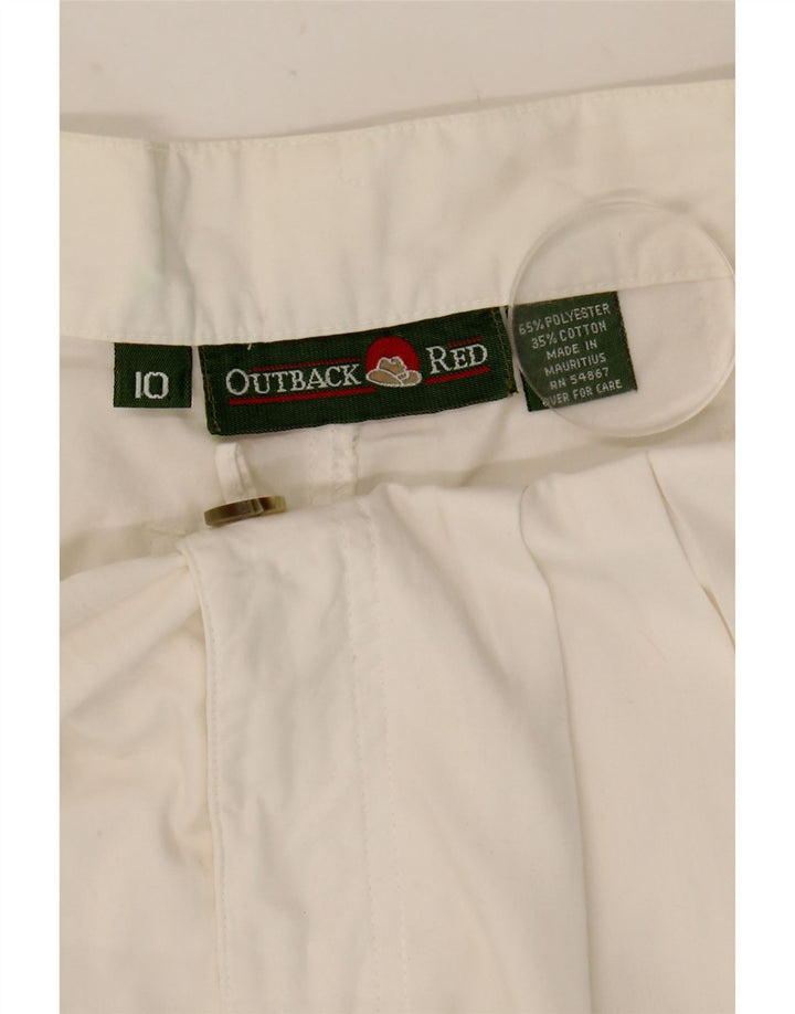 Damskie spodenki chino z wysokim stanem Outback UK 10 Small W27 Biały poliester