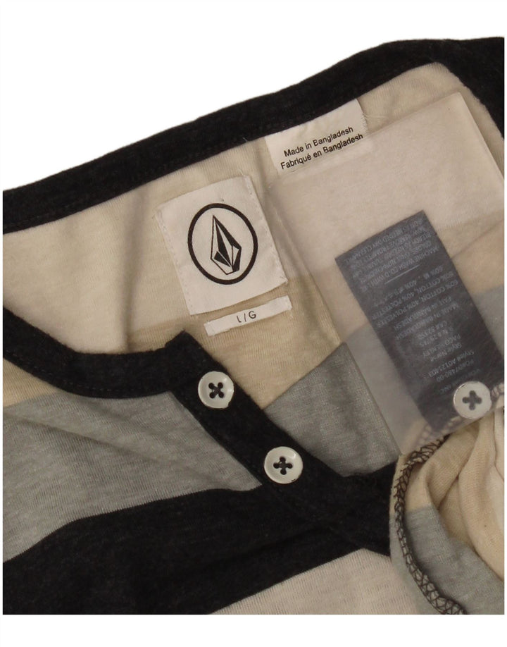 T-shirt męski Volcom, duży, wielokolorowy, bawełniany w paski