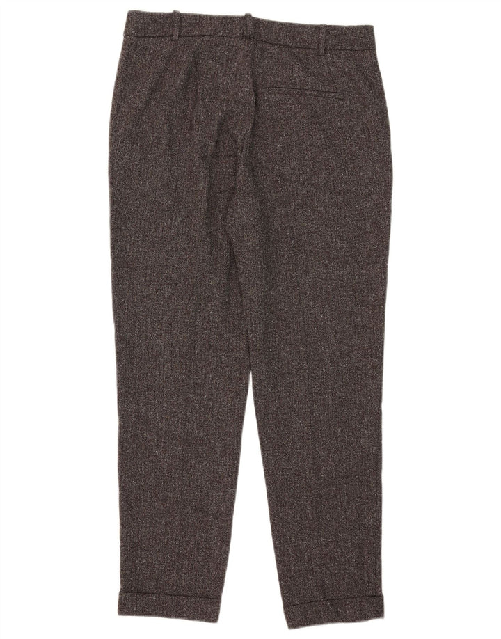 Damskie spodnie garniturowe Zara, średnie W28 L27, brązowe nakrapiane