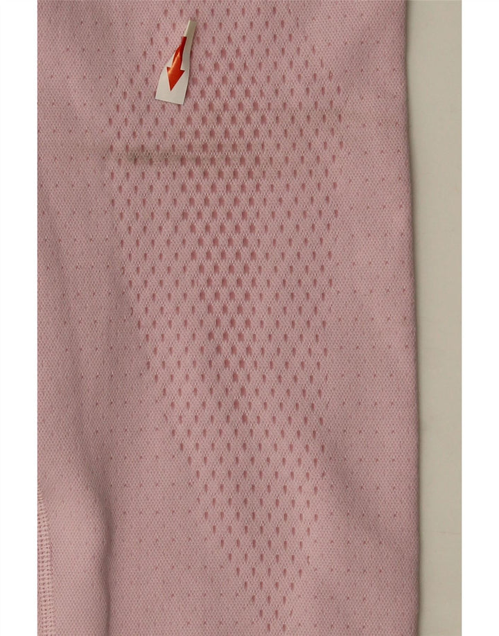 Damskie legginsy Adidas Capri UK 12 Średni różowy poliester