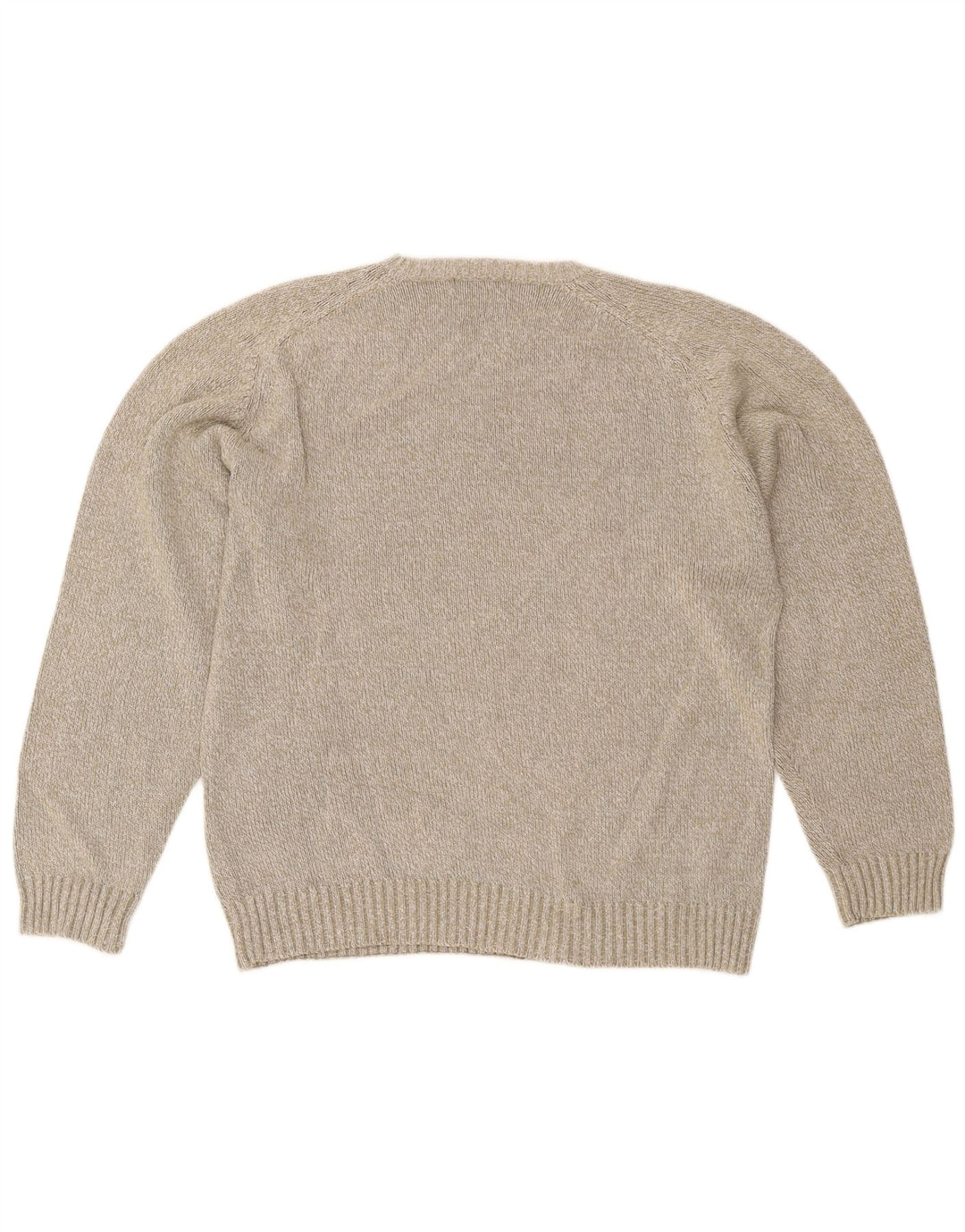 Męski sweter Kappa z okrągłym dekoltem, duży, beżowy, bawełniany