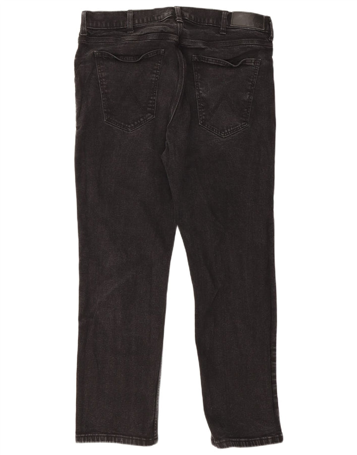 Męskie jeansy Wrangler Regular Straight W38 L30 Czarna bawełna
