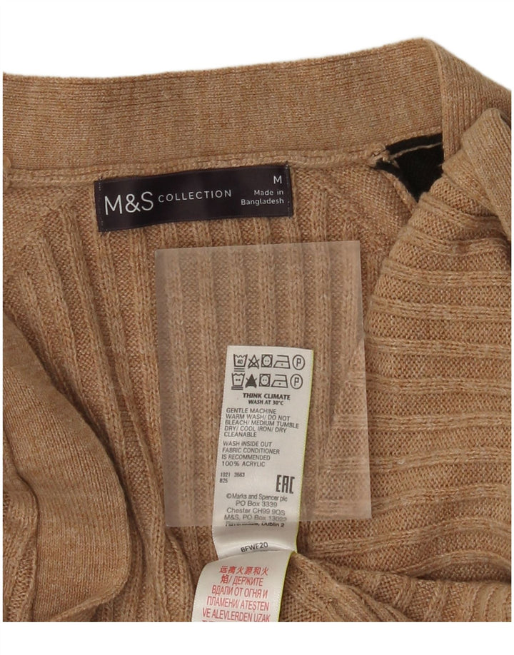 Marks & Spencer Damski sweter rozpinany UK 12 w kolorze średniego beżu