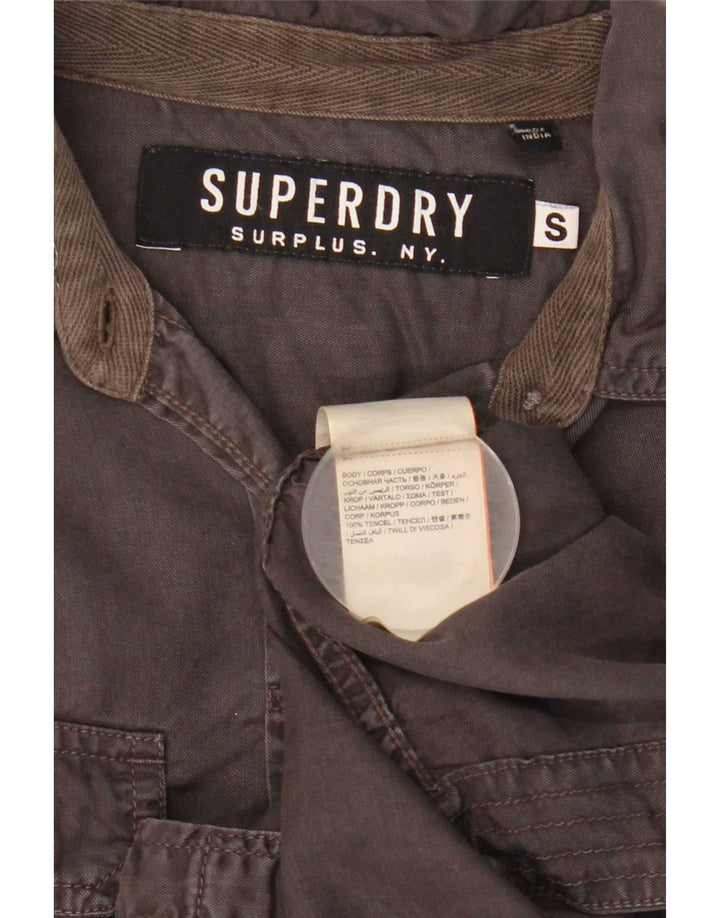 Damska koszula wojskowa Superdry UK 10 Small, szara wiskoza