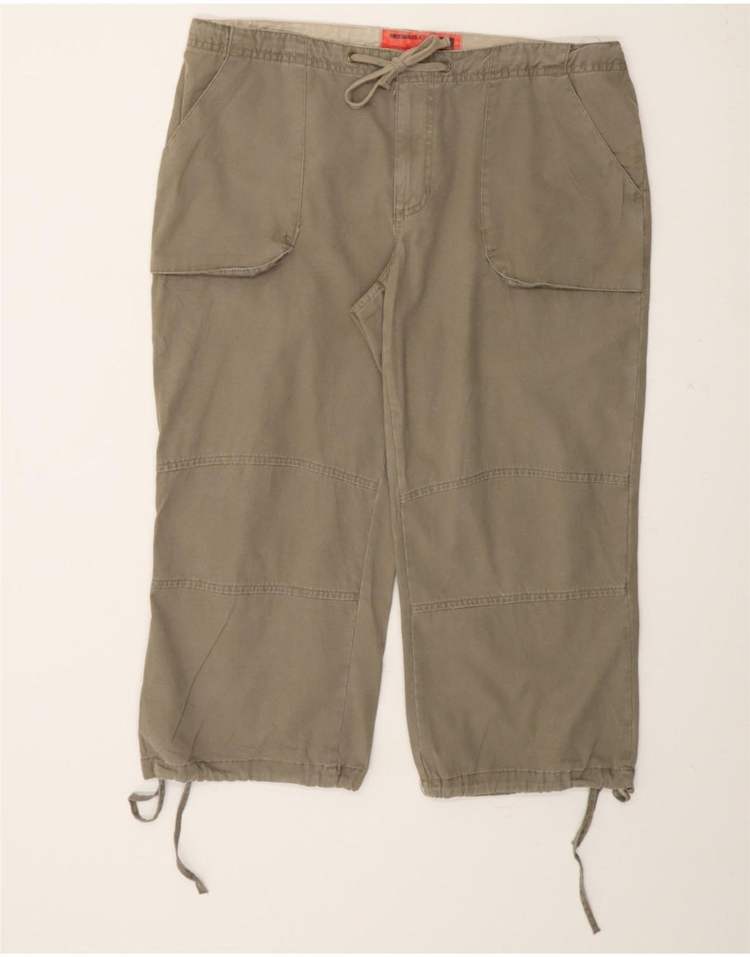 MOSSIMO Girls High Waist Cargo Capri Trousers 14-15 Years W31 L21 Khaki Vintage Mossimo and Second-Hand Mossimo from Messina Hembry 
