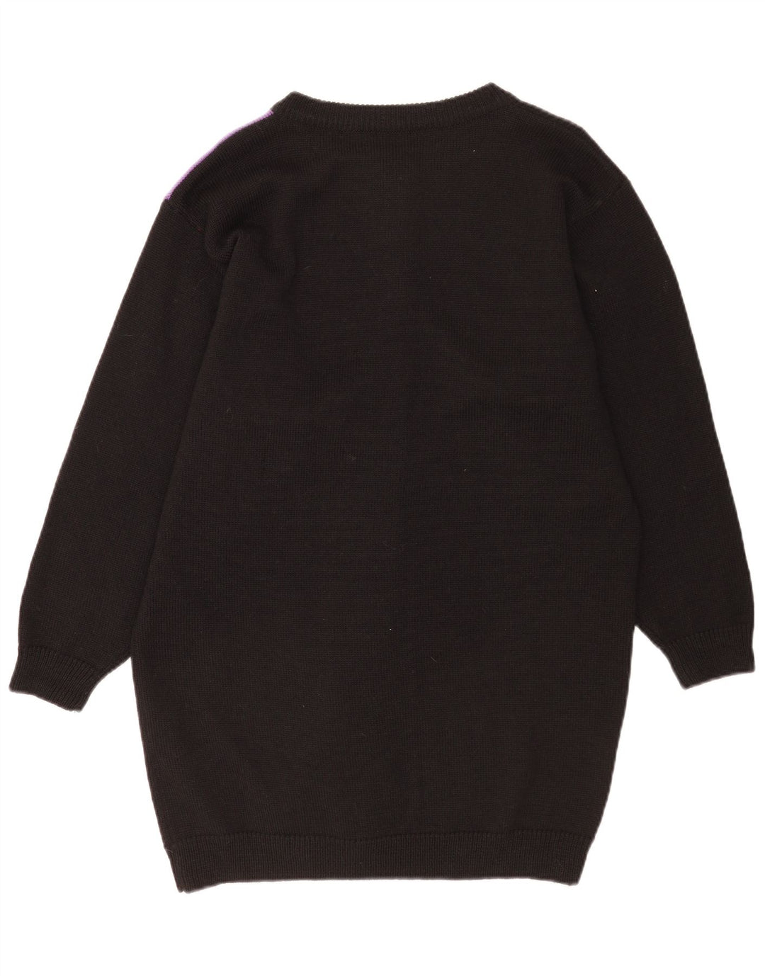 Sweter damski w stylu vintage o przedłużonym kroju, EU 40, średni czarny, blok kolorów