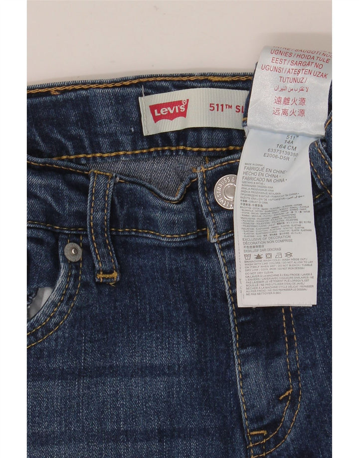 Dżinsy chłopięce LEVI'S 511 Slim 13-14 lat W28 L30 Niebieskie bawełniane