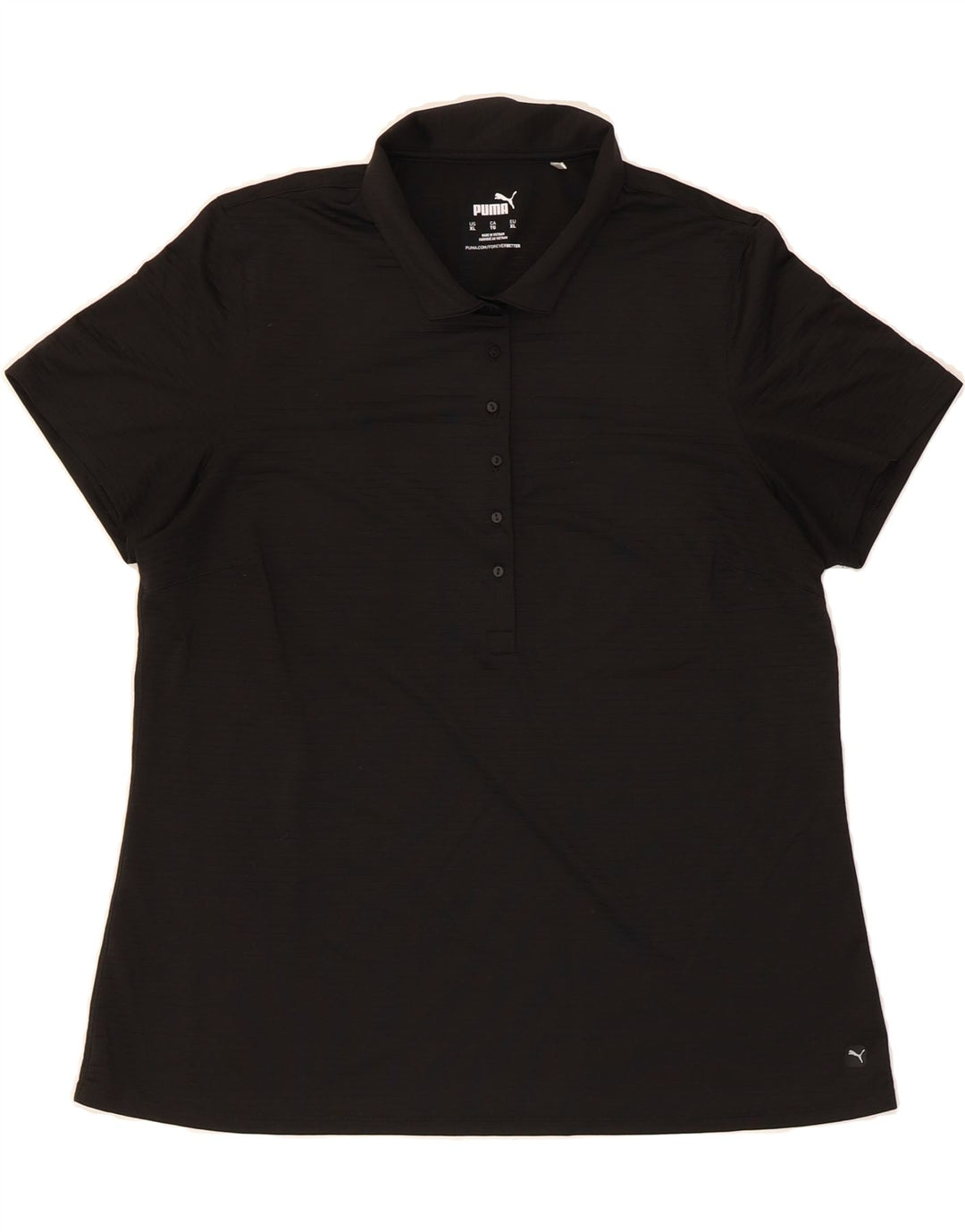 PUMA Womens Polo Shirt UK 18 XL Black Vintage Puma and Second-Hand Puma from Messina Hembry 