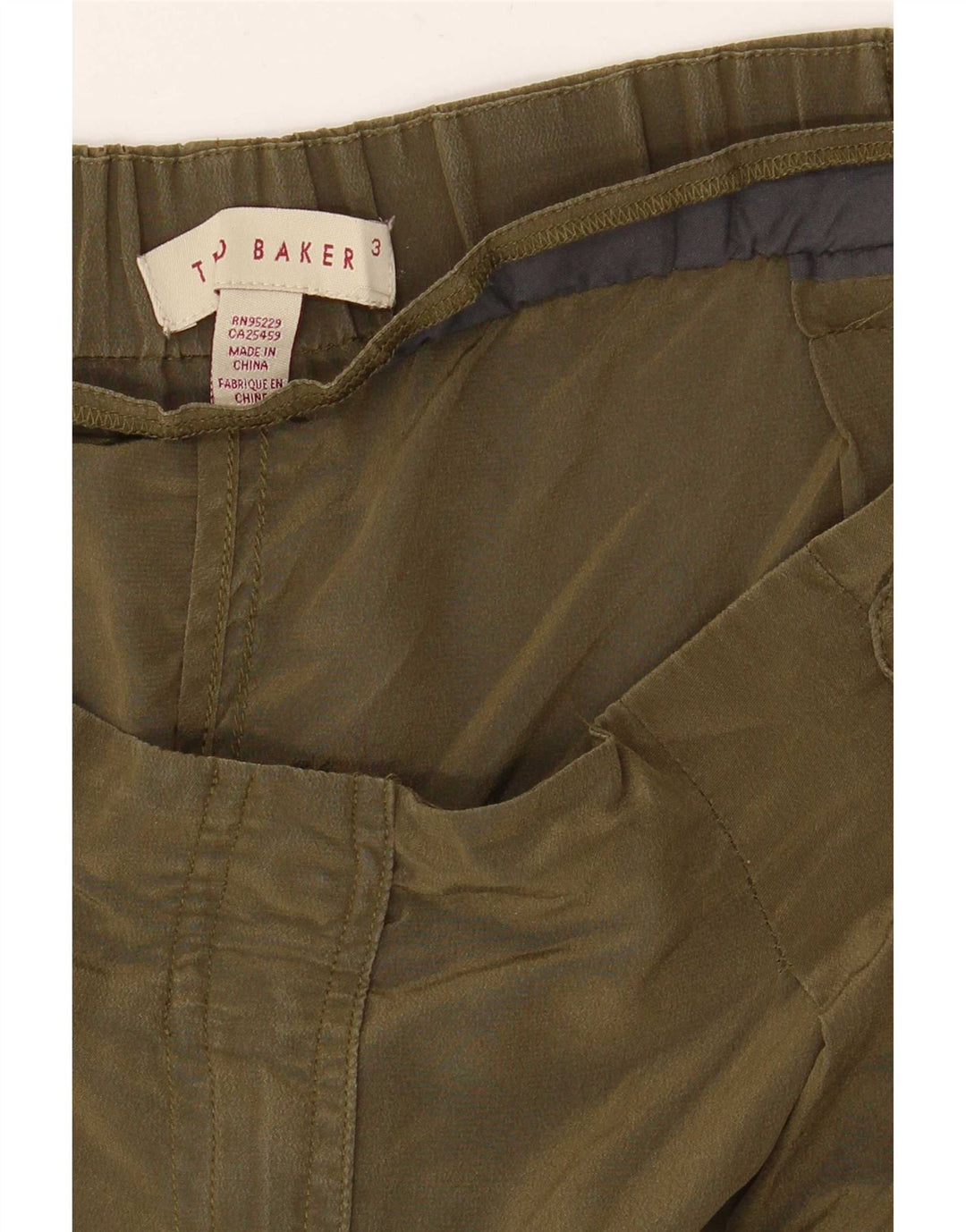 Damskie spodnie cargo z wysokim stanem Ted Baker, rozmiar 3, średnie W34 L28 Khaki
