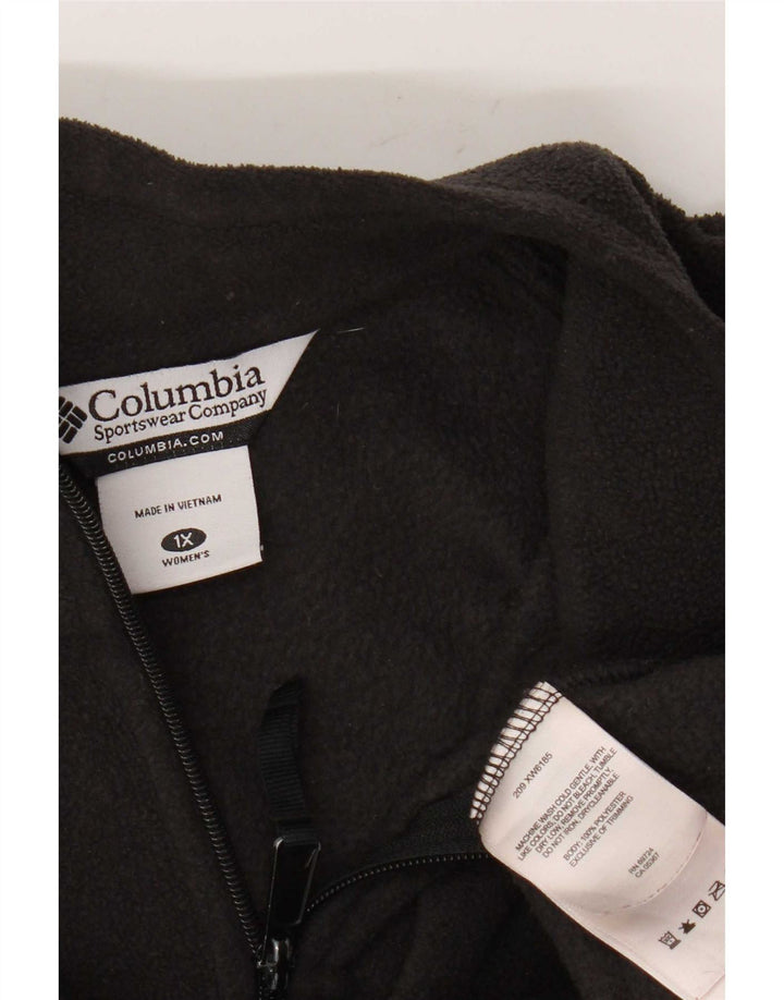 Damska kurtka polarowa oversize Columbia UK 18 XL, czarna, poliestrowa