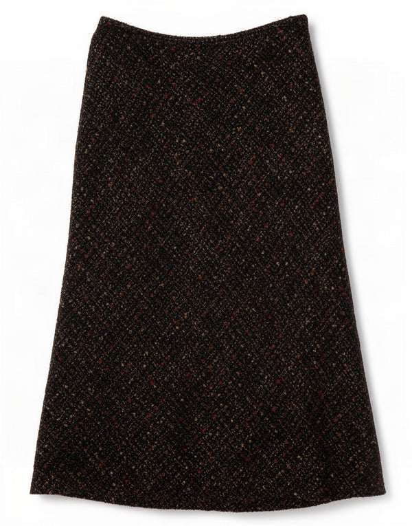 Damska spódnica Maxi Viyella UK 10 Small W28 Brązowa wełniana nakrapiana