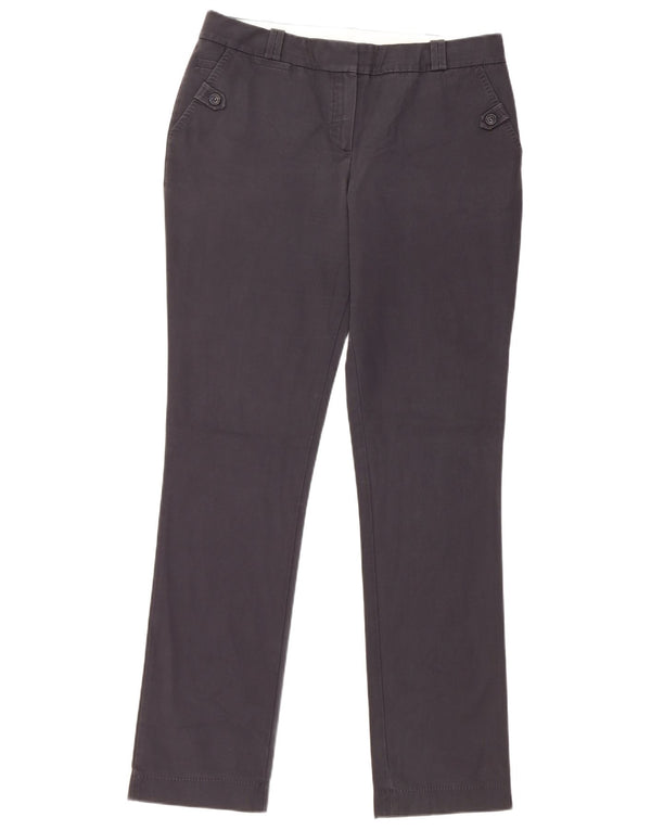 Massimo Dutti Womens Slim Chino Trousers EU 42 Large W32 L33 Navy Blue