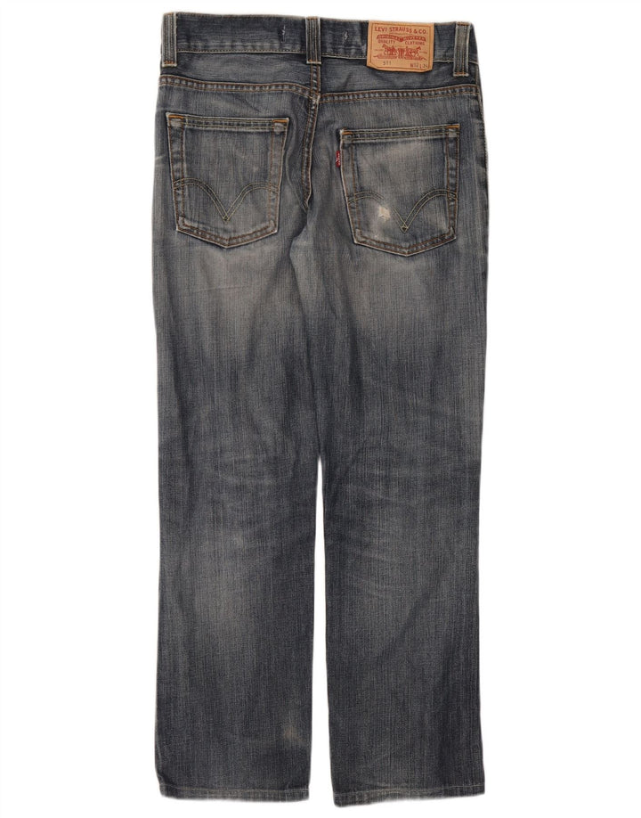 Damskie jeansy Levi's 511 Slim W32 L28 Granatowa bawełna
