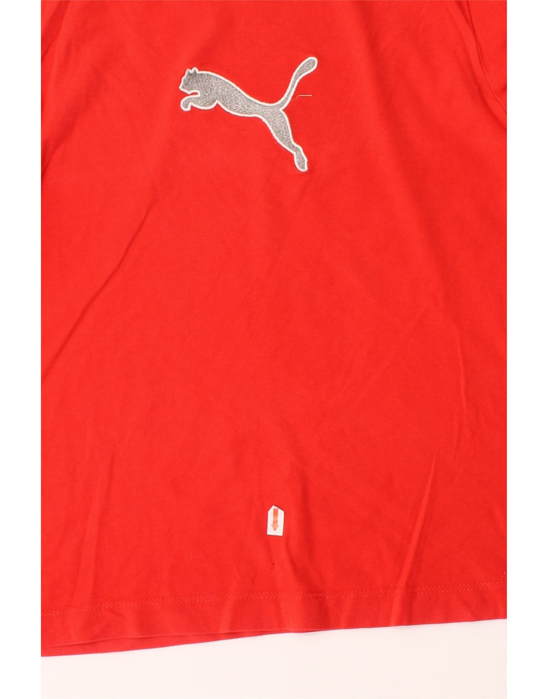 PUMA Boys Graphic Top Long Sleeve 7-8 Years Red Colourblock Cotton Vintage Puma and Second-Hand Puma from Messina Hembry 
