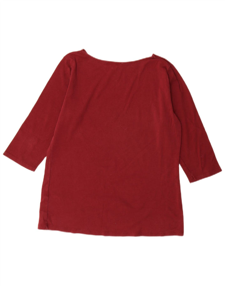 Damski top Zara z rękawem 3/4, UK 18 XL, czerwony