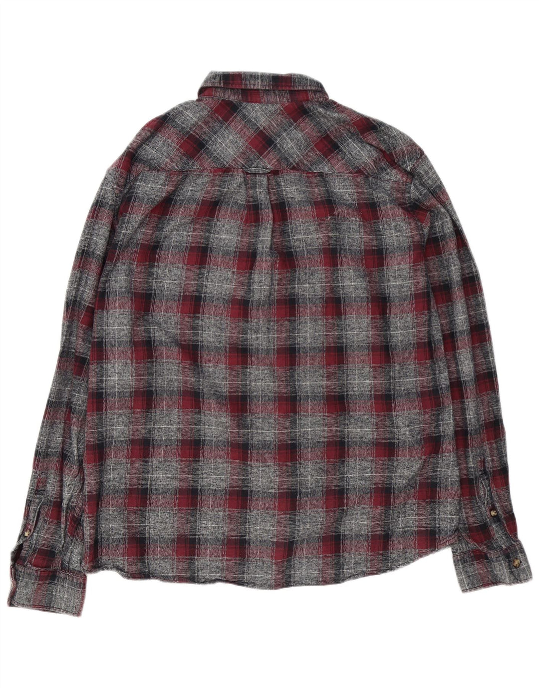 Marks & Spencer Męska koszula flanelowa XL o dopasowanym kroju, szara, bawełniana w kratkę