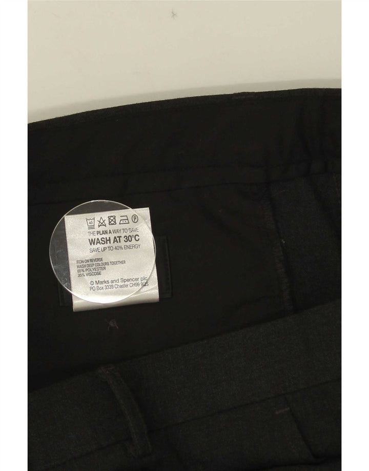 Męskie spodnie garniturowe Marks & Spencer W34 L31 Szary poliester