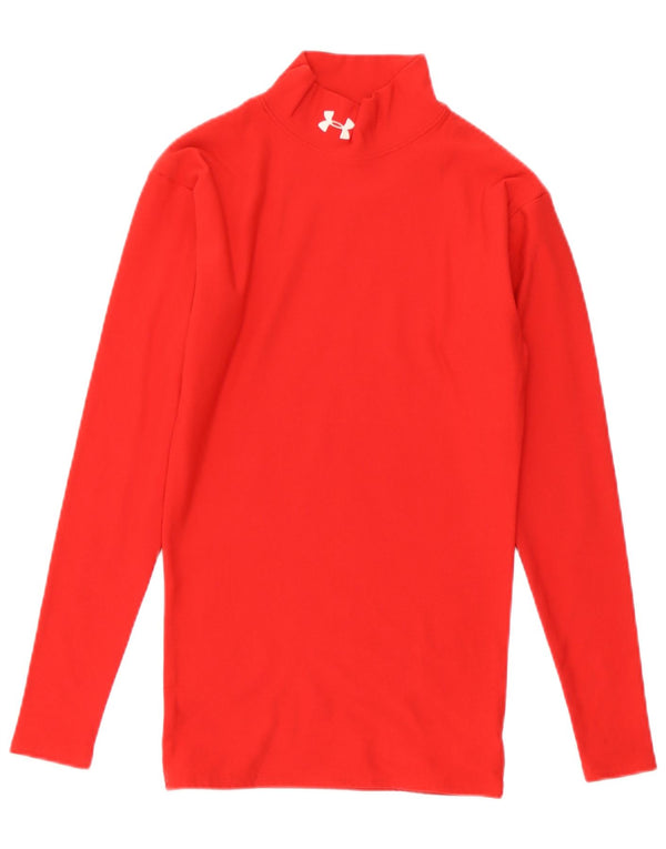 Damski top Under Armour Cold Gear z długim rękawem, UK 8, mały, czerwony nylon