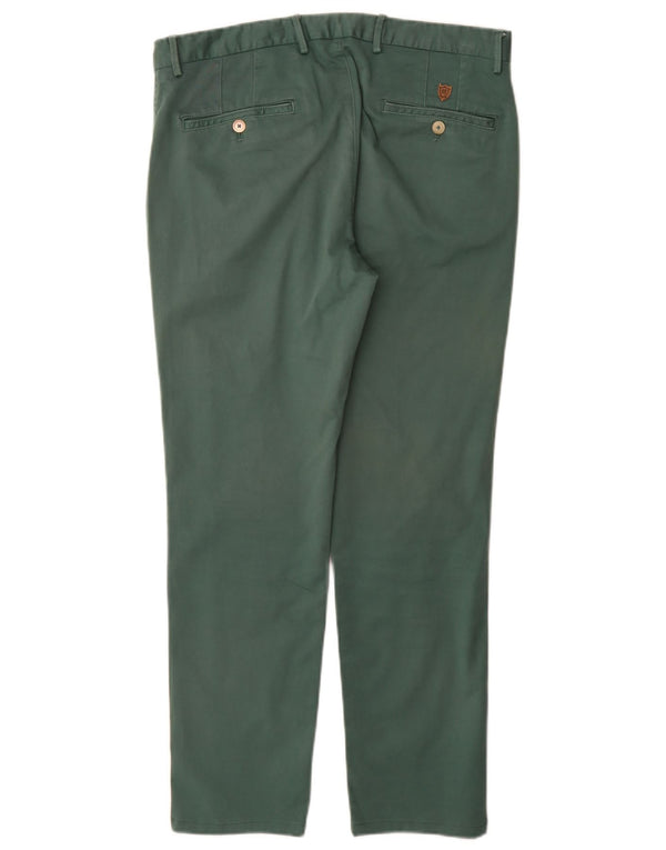 Męskie spodnie Chino Massimo Dutti Slim Fit EU 42 Large W32 L30 Zielona bawełna