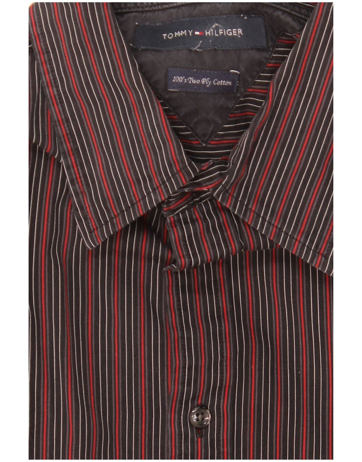 Koszula męska TOMMY HILFIGER, bawełniana, w średnie czarne paski