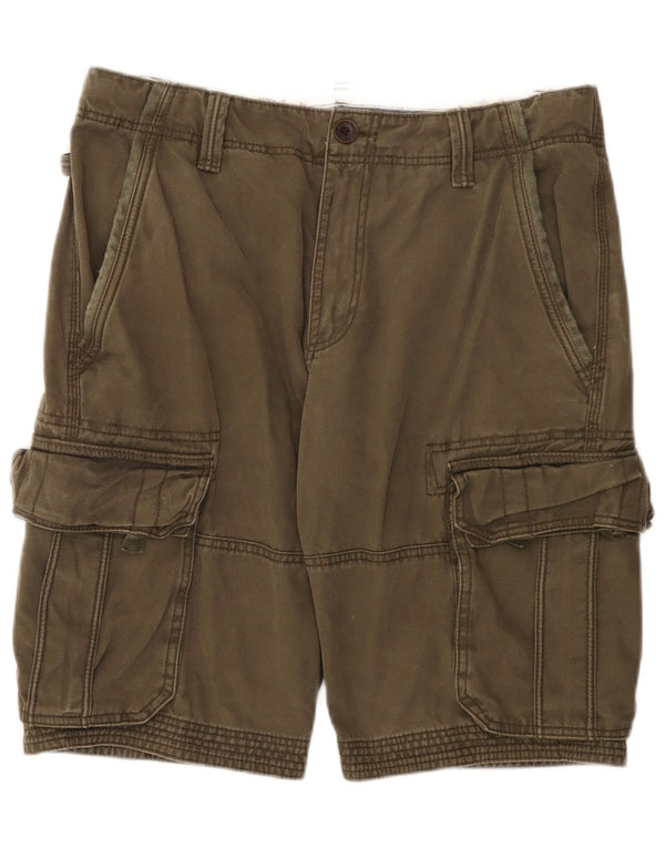 Męskie spodenki cargo Fat Face W34, duże, bawełniane w kolorze khaki