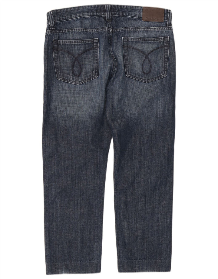 Damskie jeansy CALVIN KLEIN Crop Skinny W33 L26 Niebieskie