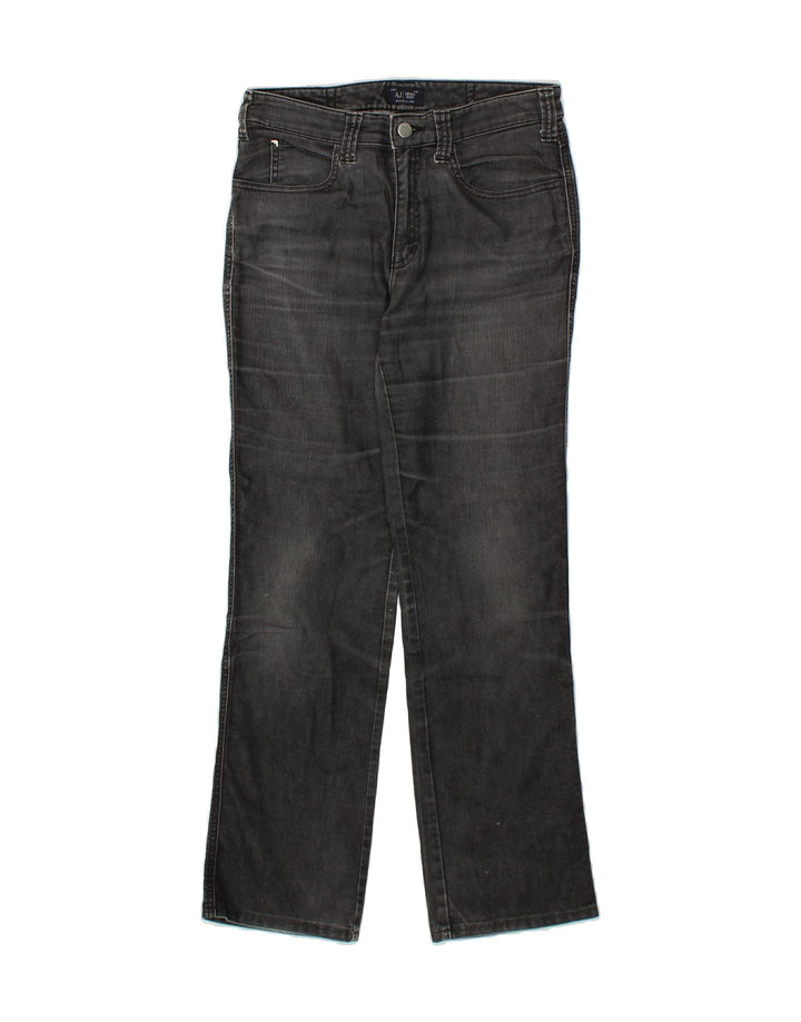 ARMANI Womens Straight Casual Trousers W29 L29 Black Vintage Armani and Second-Hand Armani from Messina Hembry 