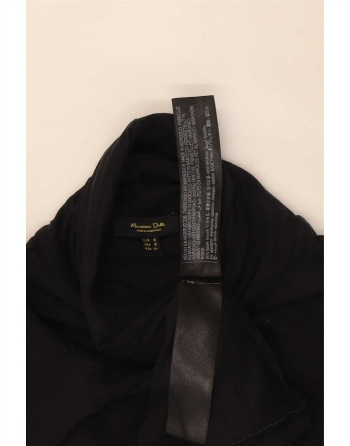 Damski top Massimo Dutti z długim rękawem UK 8 Small Black Lyocell