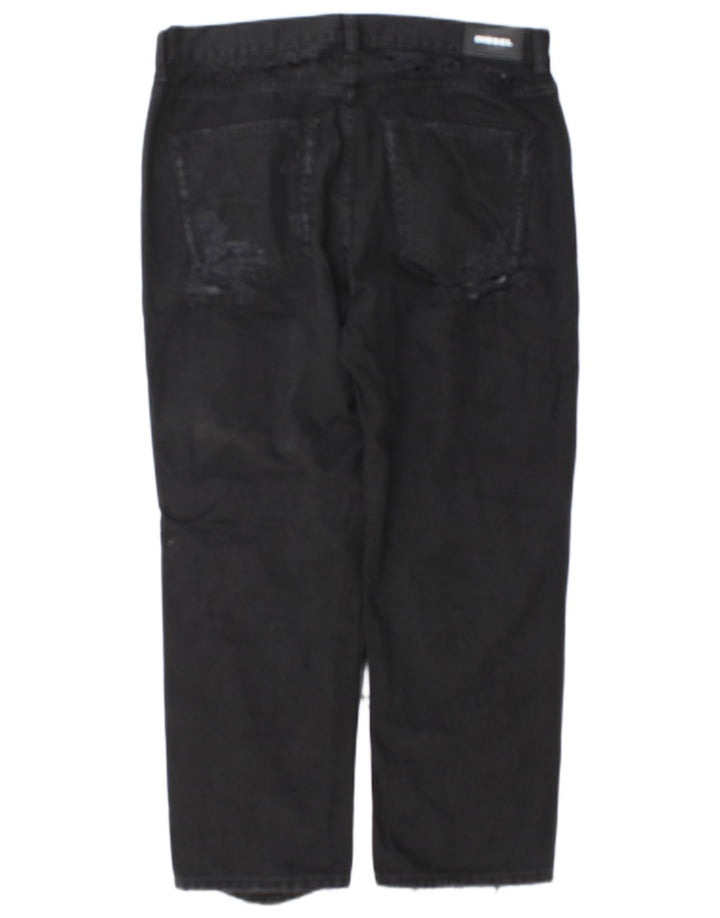 Diesel Damskie Aryel Distressed Regular Straight Jeans W29 L25 Czarny Klasyczny