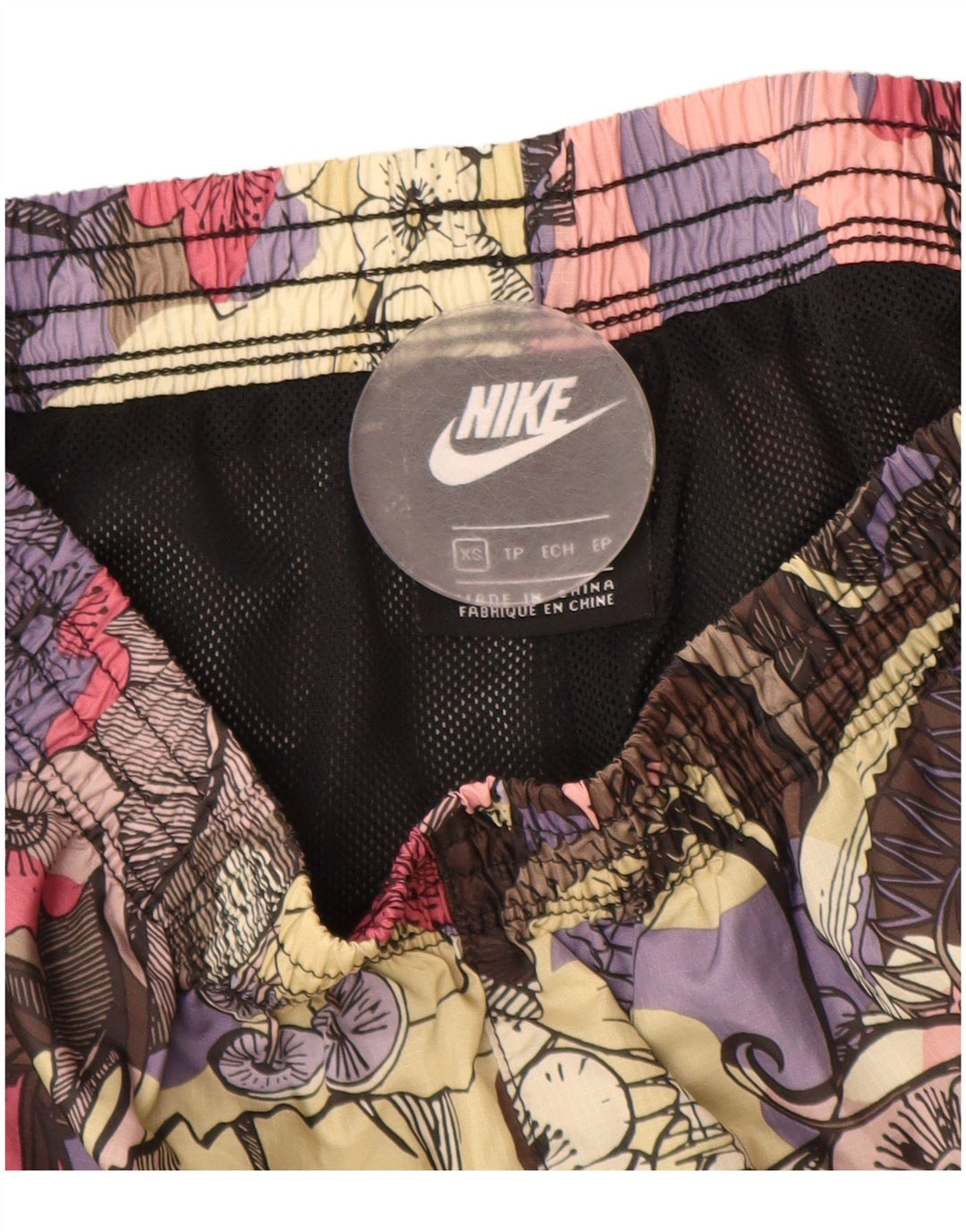 Damskie spodenki sportowe NIKE UK 4 XS Wielokolorowy poliester w kwiaty