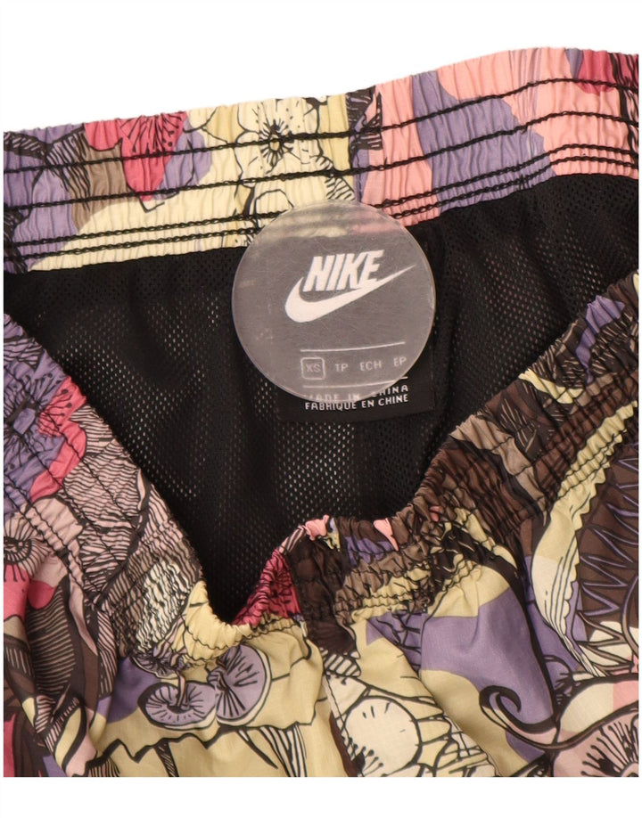 Damskie spodenki sportowe NIKE UK 4 XS Wielokolorowy poliester w kwiaty