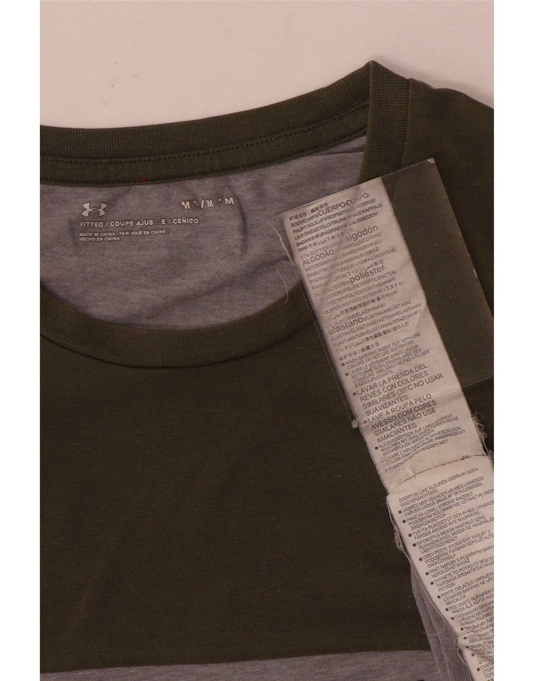 Męska koszulka z krótkim rękawem Under Armour z grafiką i średnim kolorem khaki