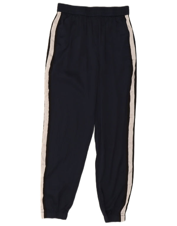 Damskie spodnie dresowe Zara Joggers UK 4 XS Granatowe, blok kolorów