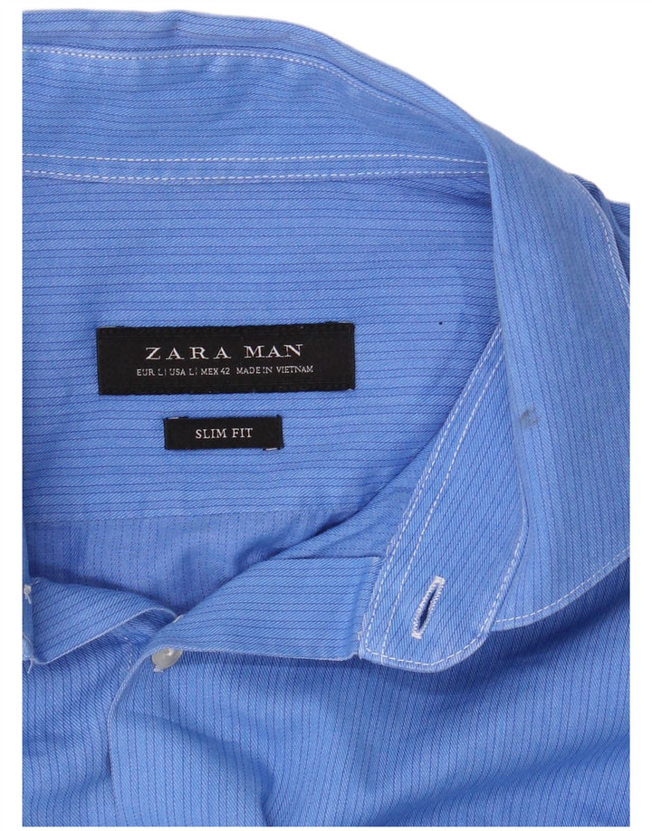 Koszula męska Zara Slim Fit, duża niebieska