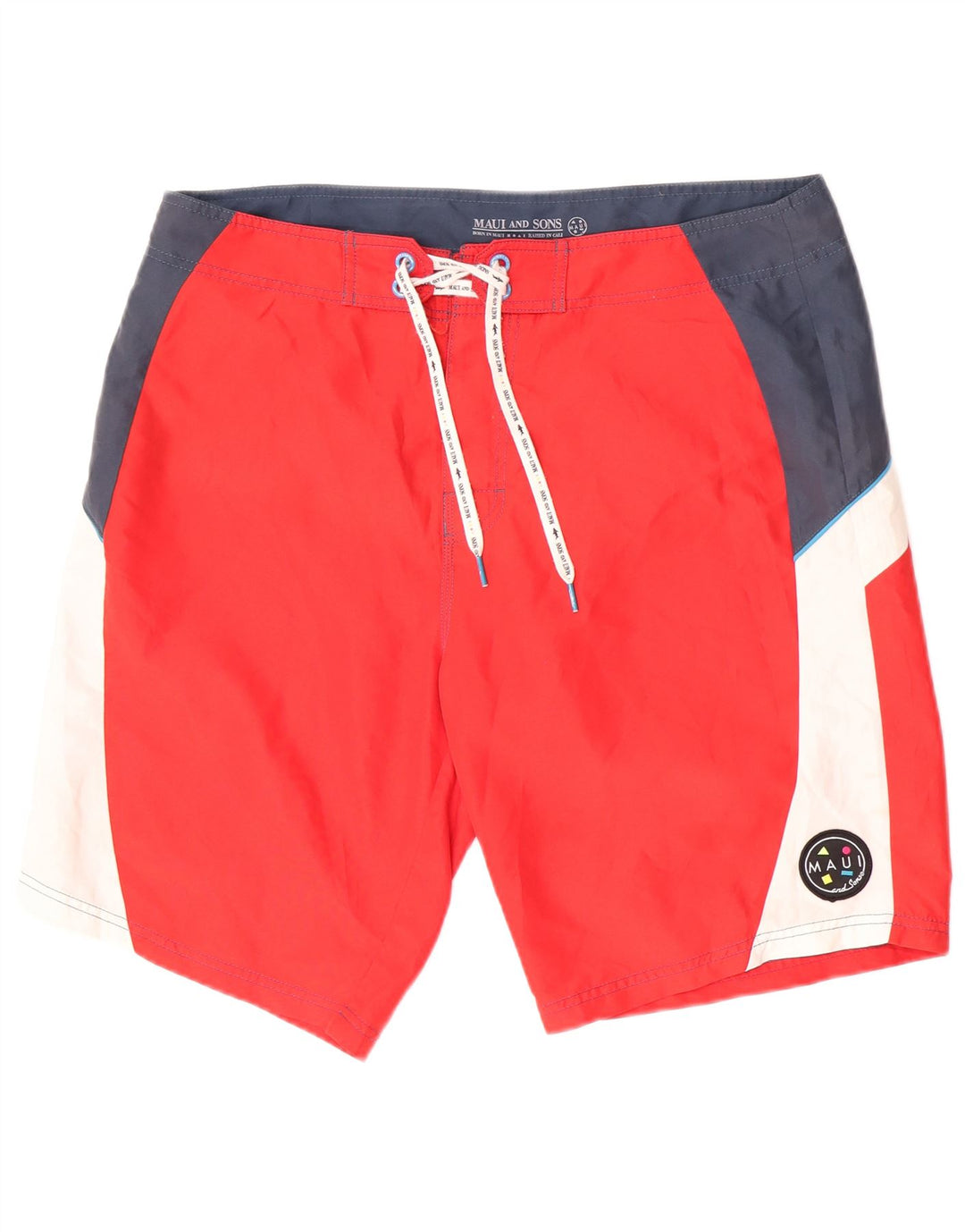 Męskie spodenki kąpielowe Maui and Sons XL, poliester w kolorze czerwonym