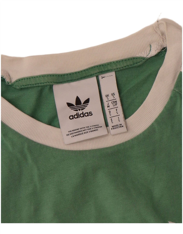 Adidas Męska Koszulka Top Mała Zielona Bawełna