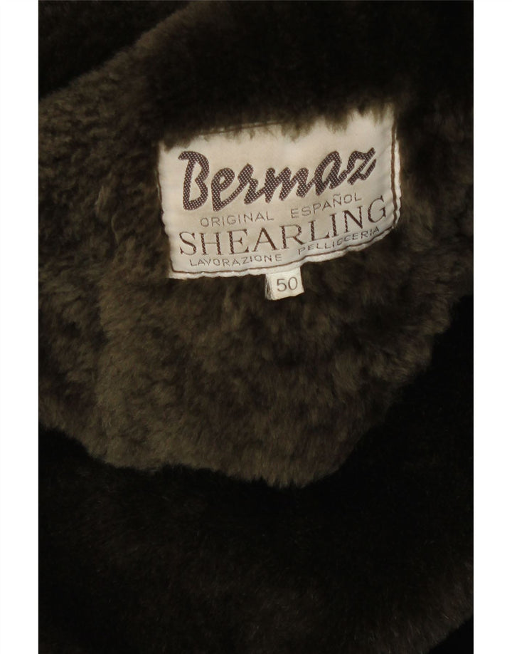 Vintage damski płaszcz Shearling Shearling IT 50 XL Brązowy Shearling