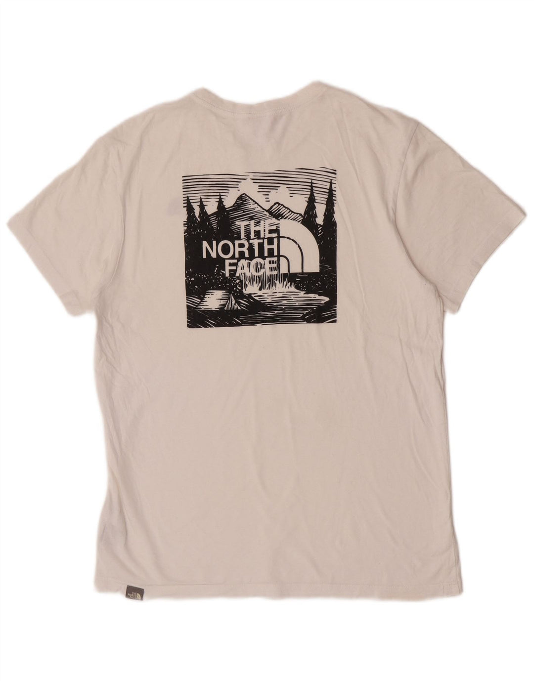 Męski T-shirt z grafiką The North Face, średni biały, bawełniany