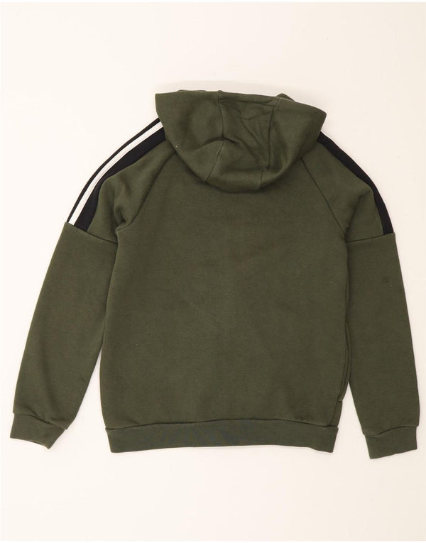 Chłopięcy sweter Adidas z zamkiem błyskawicznym, 11-12 lat, bawełna w kolorze khaki