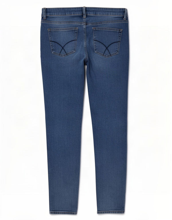 Crew Clothing Damskie wąskie dżinsy UK 14 duże W34 L28 Niebieska bawełna