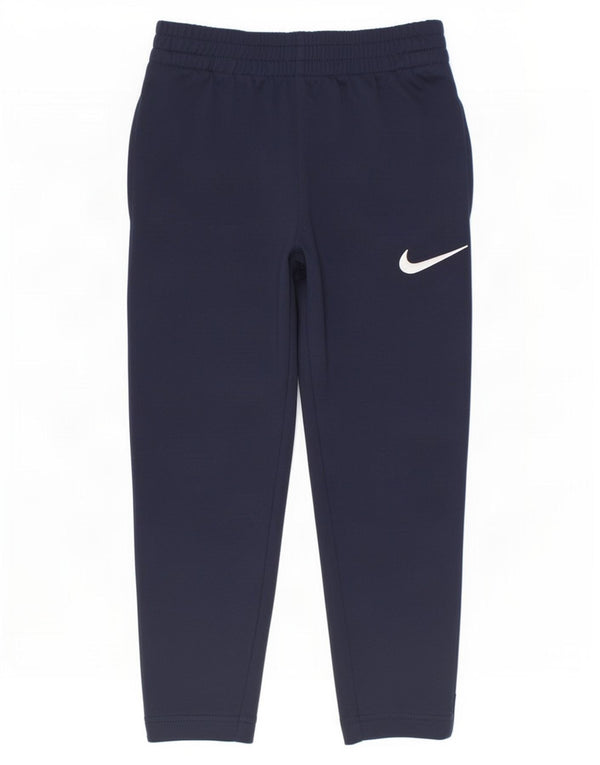Chłopięce spodnie dresowe Nike 4-5 lat, małe, granatowe, z blokami kolorów