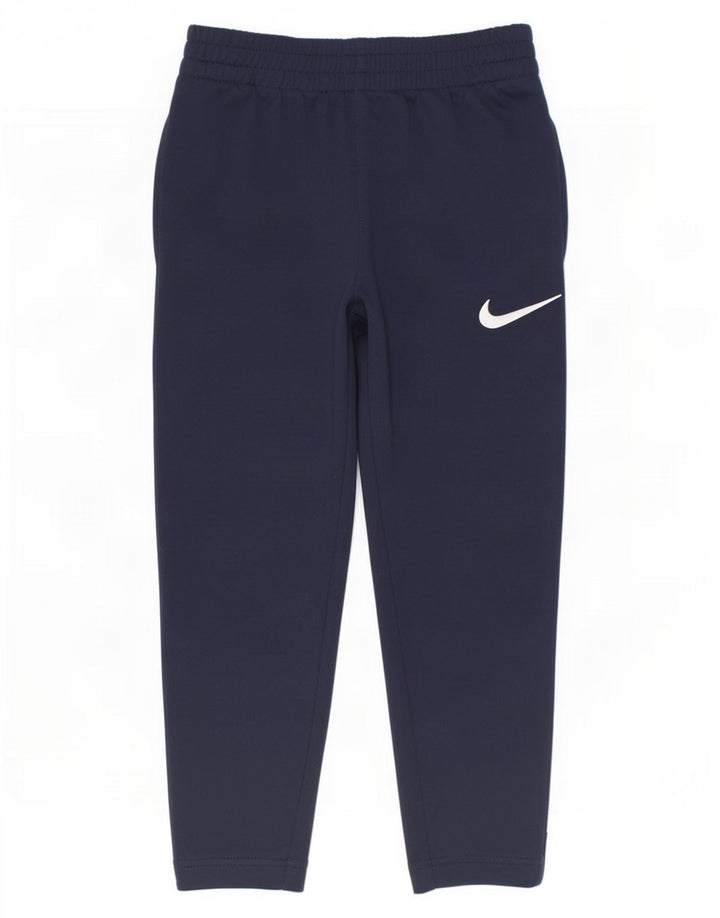 Chłopięce spodnie dresowe Nike 4-5 lat, małe, granatowe, z blokami kolorów