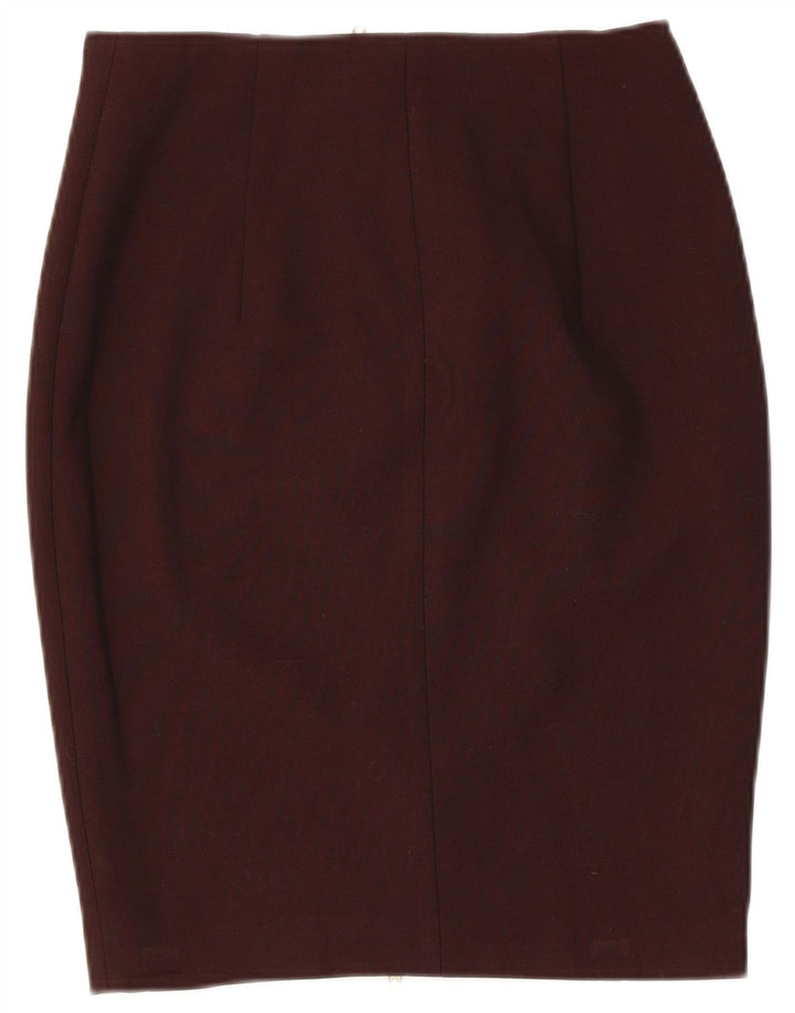 Damska spódnica ołówkowa Zara Medium W28 Bordowa wiskoza
